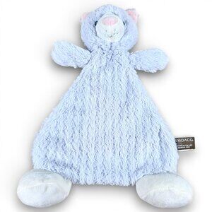 Demdaco Kennedy Cat Lovey Security Blanket Baby Plush Toy Rattle Gray 2022 13"